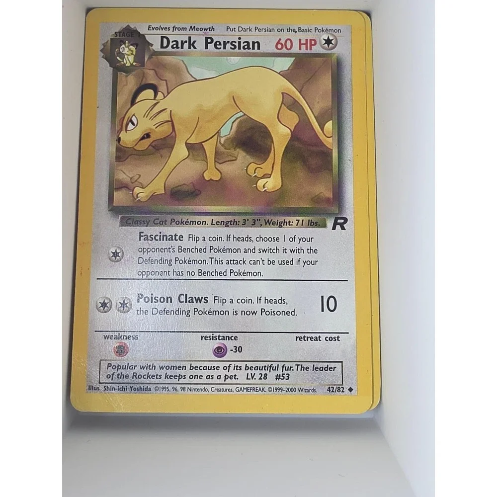 Dark Persian 42/82 Uncommon Team Rocket Pokemon Unlimited Near Mint